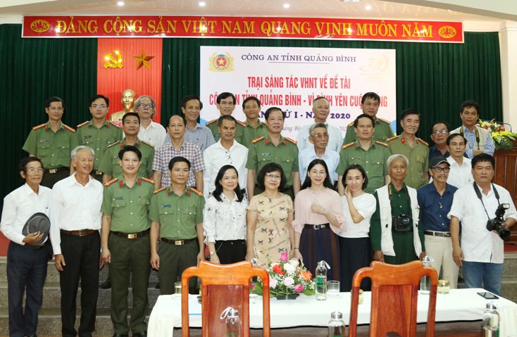 Khai mạc Trại sáng tác văn học-nghệ thuật "Công an Quảng Bình – Vì bình yên cuộc sống"