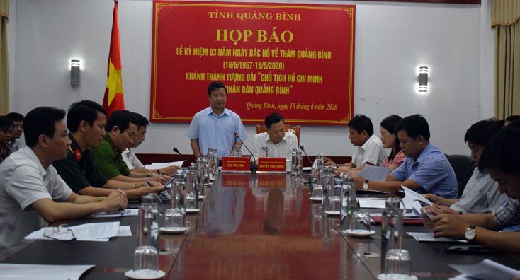 Họp báo Lễ kỷ niệm 63 năm Ngày Bác Hồ về thăm Quảng Bình và khánh thành tượng đài "Chủ tịch Hồ Chí Minh với nhân dân Quảng Bình"