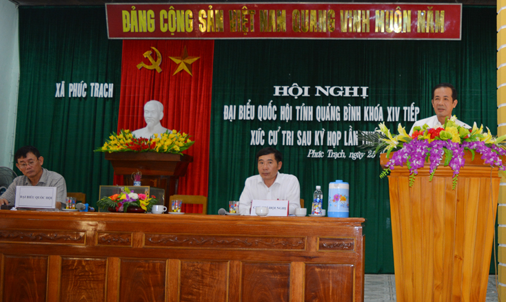 Đại biểu Quốc hội tỉnh Quảng Bình tiếp xúc cử tri sau kỳ họp thứ 9, Quốc hội khóa XIV