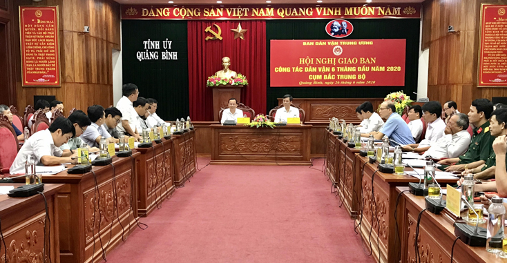 Giao ban công tác dân vận 6 tháng đầu năm 2020 cụm Bắc Trung Bộ