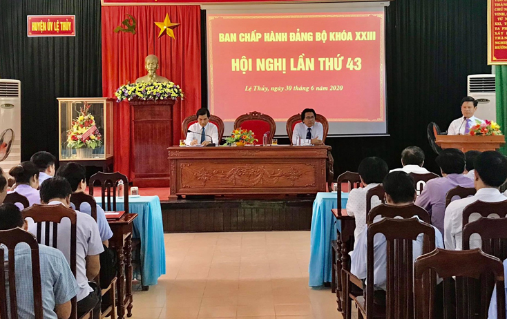 Đảng bộ huyện Lệ Thuỷ: Hội nghị lần thứ 43, Ban Chấp hành khoá XXIII