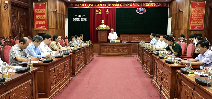 Duyệt nội dung Đại hội Đảng bộ huyện Tuyên Hóa và Đại hội Đảng bộ Quân sự tỉnh, nhiệm kỳ 2020-2025