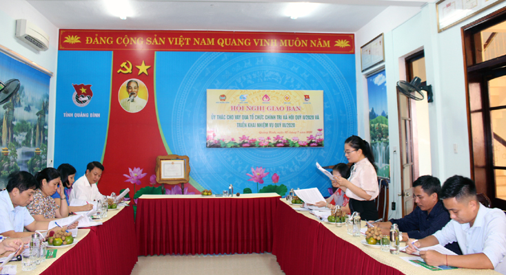 Giao ban ủy thác cho vay qua tổ chức chính trị xã hội quý II năm 2020