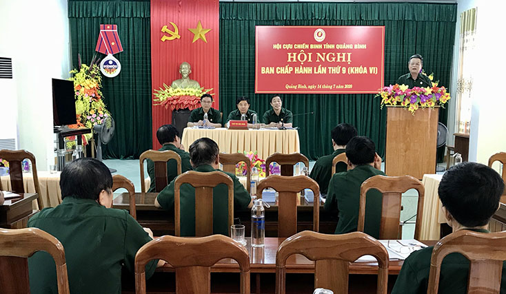 Hội CCB tỉnh: Triển khai nhiệm vụ trọng tâm những tháng cuối năm 2020