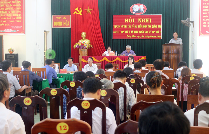 Đại biểu HĐND tỉnh tiếp xúc cử tri huyện Tuyên Hóa, Minh Hoá