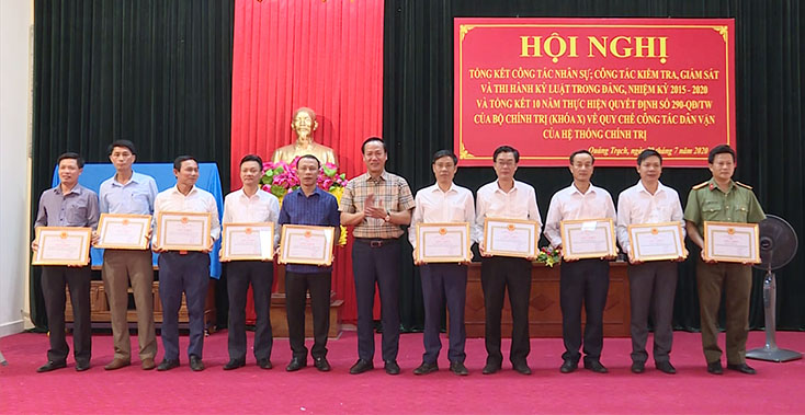 Quảng Trạch: Tổng kết công tác kiểm tra, giám sát và thi hành kỷ luật trong Đảng