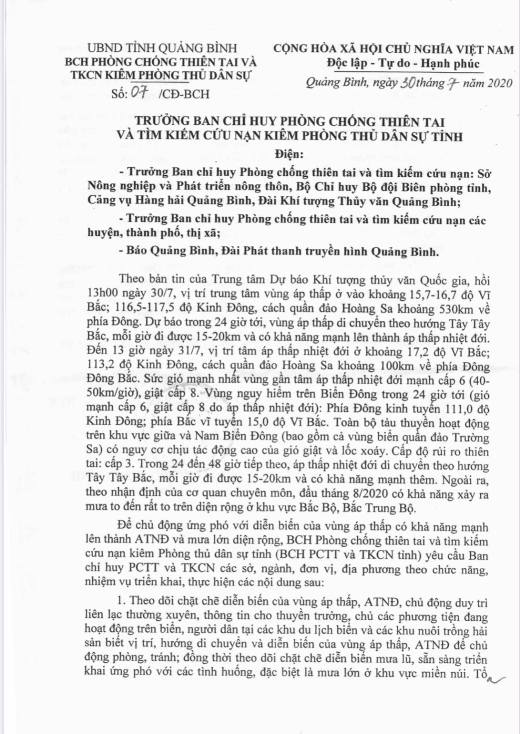 Chủ động ứng phó với áp thấp nhiệt đới