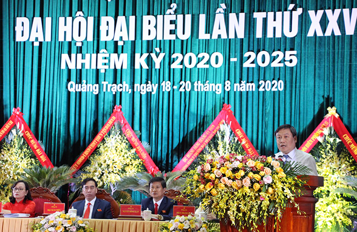 Phát huy sức mạnh đại đoàn kết, đổi mới sáng tạo, huy động và sử dụng có hiệu quả mọi nguồn lực, quyết tâm xây dựng huyện Quảng Trạch phát triển nhanh và bền vững (*)