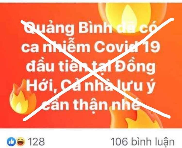 Chấn chỉnh trường hợp đưa tin sai sự thật về Codvid -19 trên trang facebook