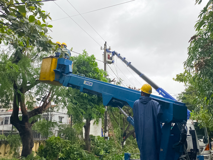 Khắc phục nhanh sự cố điện do ảnh hưởng bão số 5