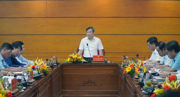 Thường trực Tỉnh ủy làm việc với Ban Thường vụ Thành ủy Đồng Hới