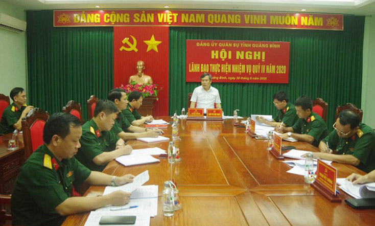 Đảng ủy Quân sự tỉnh tổ chức hội nghị lãnh đạo thực hiện nhiệm vụ quý IV