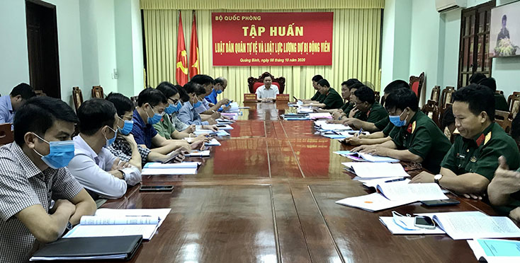 Hội nghị trực tuyến tập huấn Luật Dân quân tự vệ và Luật Lực lượng dự bị động viên