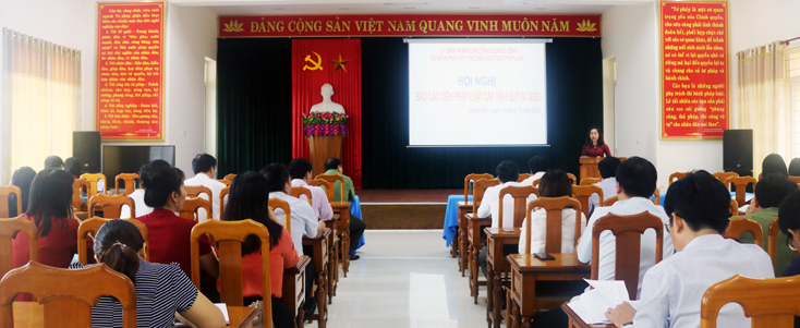 Hội nghị Báo cáo viên pháp luật cấp tỉnh quý IV-2020