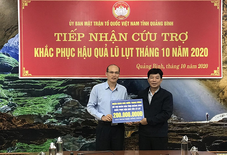 Ủy ban MTTQVN tỉnh: Tiếp nhận gần 24 tỷ đồng ủng hộ khắc phục hậu quả mưa lũ