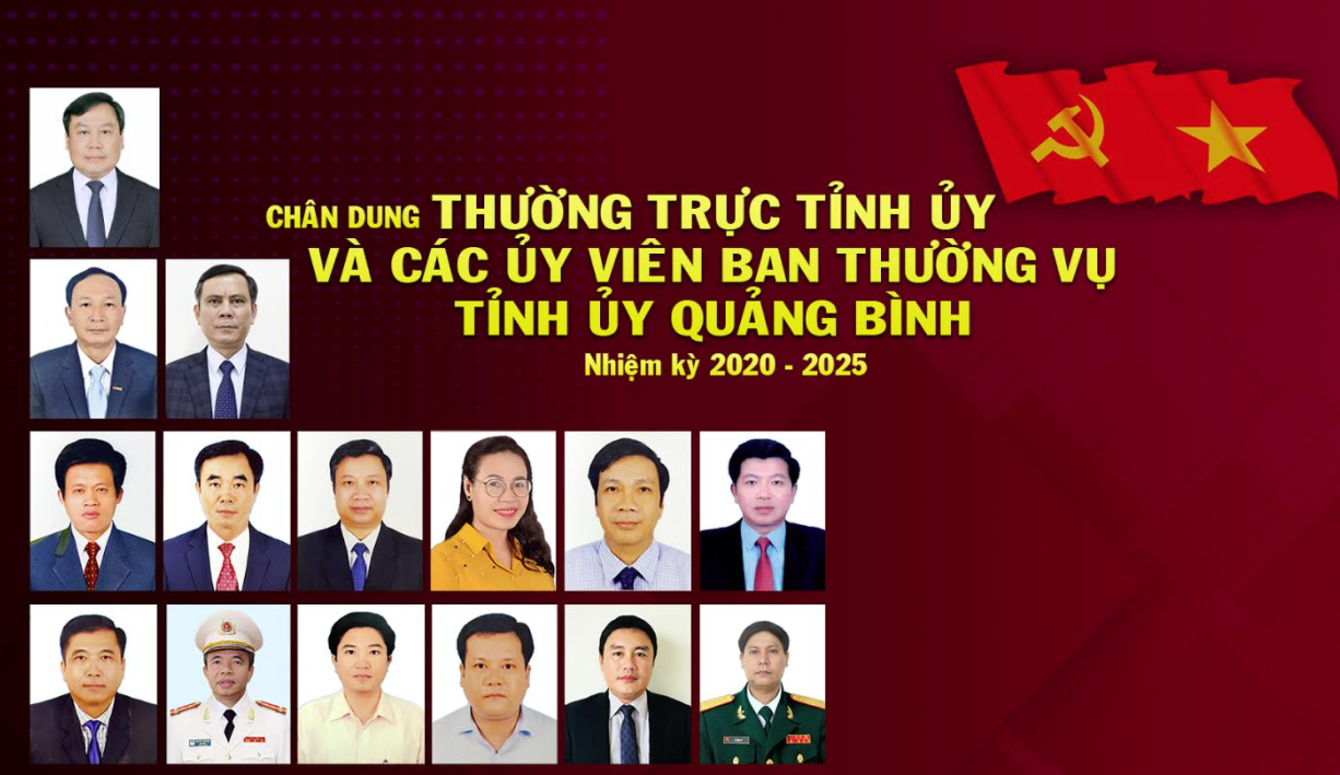 Chân dung Thường trực Tỉnh ủy và các Ủy viên Ban Thường vụ Tỉnh ủy Quảng Bình, nhiệm kỳ 2020-2025