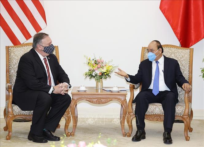Thủ tướng Chính phủ Nguyễn Xuân Phúc tiếp Ngoại trưởng Hoa Kỳ Michael Pompeo