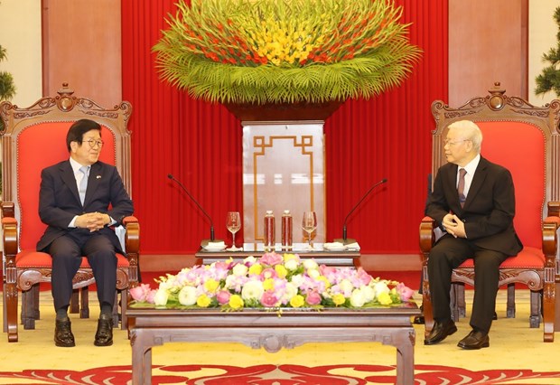 Tổng Bí thư, Chủ tịch nước tiếp Chủ tịch Quốc hội Hàn Quốc