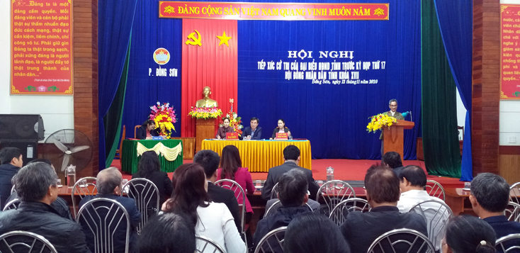 Đại biểu HĐND tỉnh tiếp xúc cử tri trước kỳ họp thứ 17, HĐND tỉnh khóa XVII