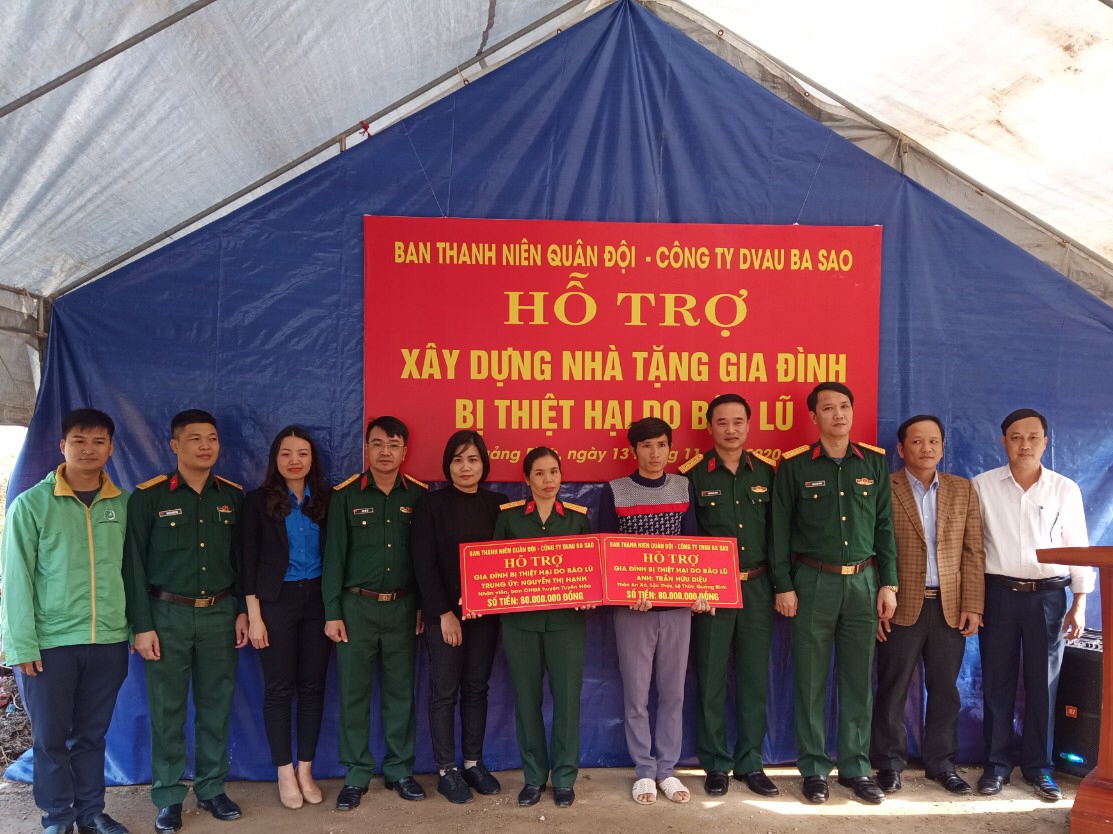 Khới công xây nhà tình nghĩa cho quân nhân bị thiệt hại do lũ