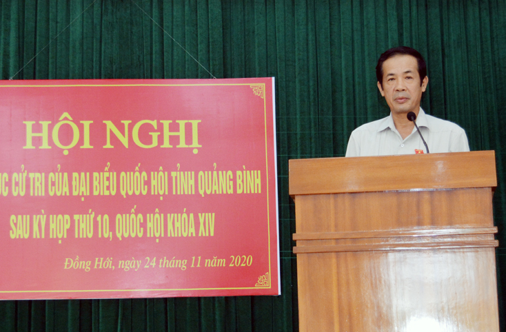 Đại biểu Quốc hội tỉnh Quảng Bình tiếp xúc cử tri sau kỳ họp thứ 10, Quốc hội khóa XIV