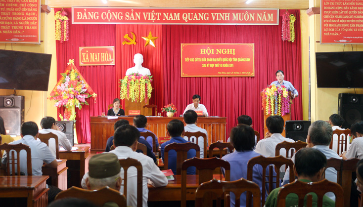 Đoàn đại biểu Quốc hội tỉnh tiếp xúc cử tri huyện Tuyên Hóa, Minh Hóa