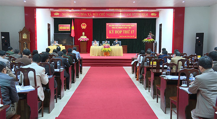Kỳ họp thứ 17 HĐND huyện Quảng Trạch