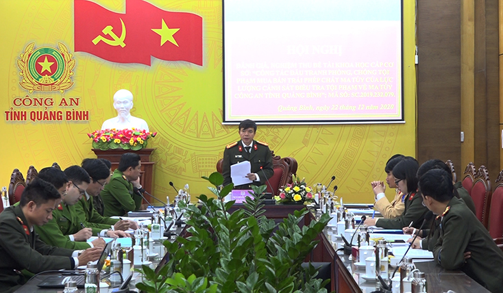 Đánh giá, nghiệm thu đề tài khoa học cấp cơ sở về công tác đấu tranh phòng chống tội phạm mua bán trái phép chất ma túy