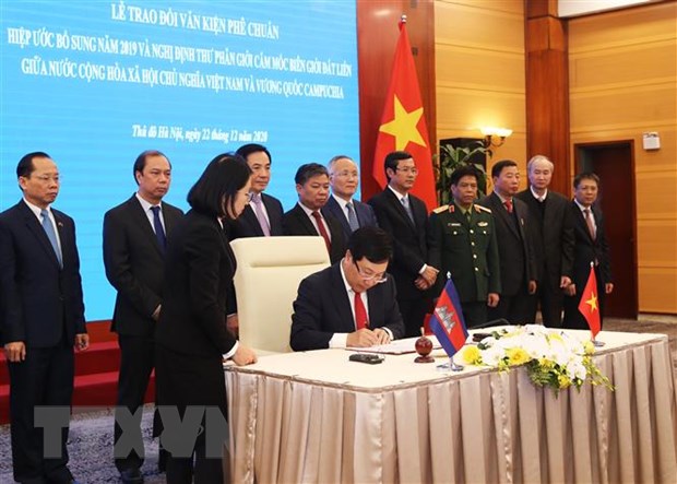 84% biên giới trên đất liền Việt Nam-Campuchia được phân giới cắm mốc