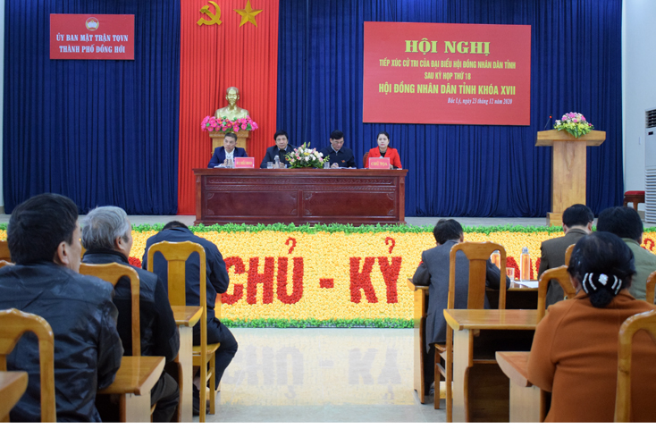 Đại biểu HĐND tỉnh tiếp xúc cử tri sau kỳ họp thứ 18, HĐND tỉnh khóa XVII