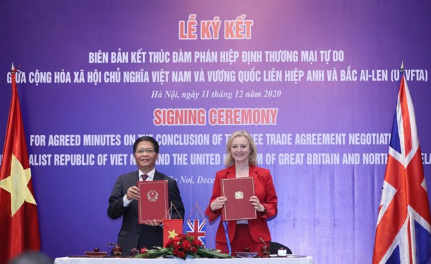 Hiệp định thương mại tự do Việt Nam-Anh sẽ có hiệu lực từ đêm 31-12