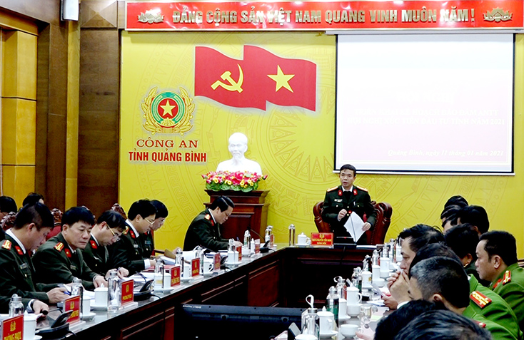 Triển khai phương án đảm bảo an ninh trật tự Hội nghị xúc tiến đầu tư tỉnh Quảng Bình năm 2021