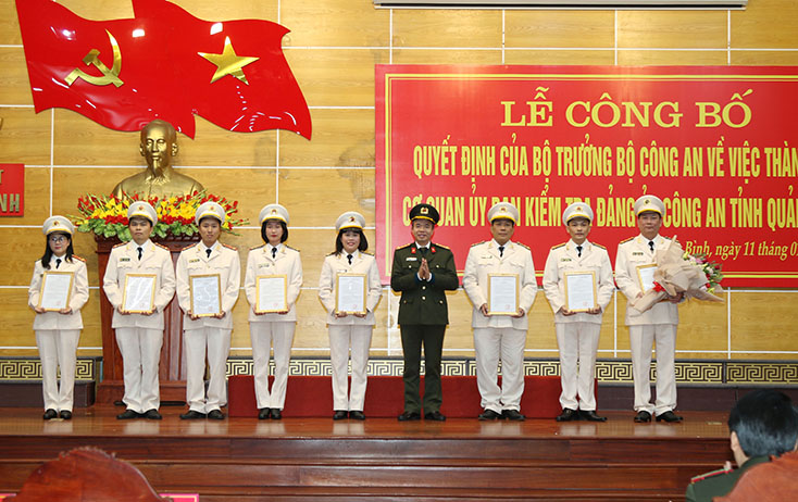 Thành lập Cơ quan Ủy ban kiểm tra Đảng ủy Công an tỉnh Quảng Bình