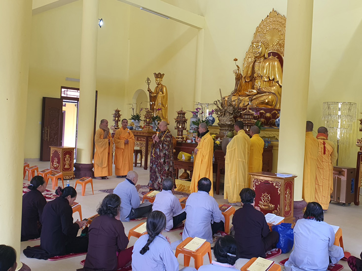 Tổ chức lễ an vị các tượng Phật ở chùa Kim Nại