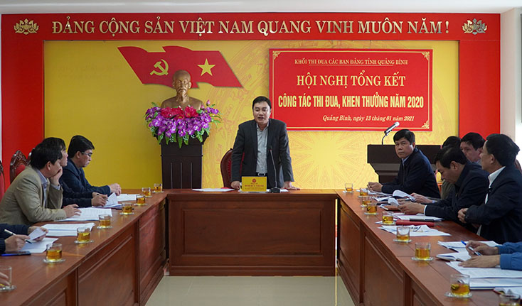 Khối thi đua các ban Đảng tổng kết công tác thi đua, khen thưởng năm 2020