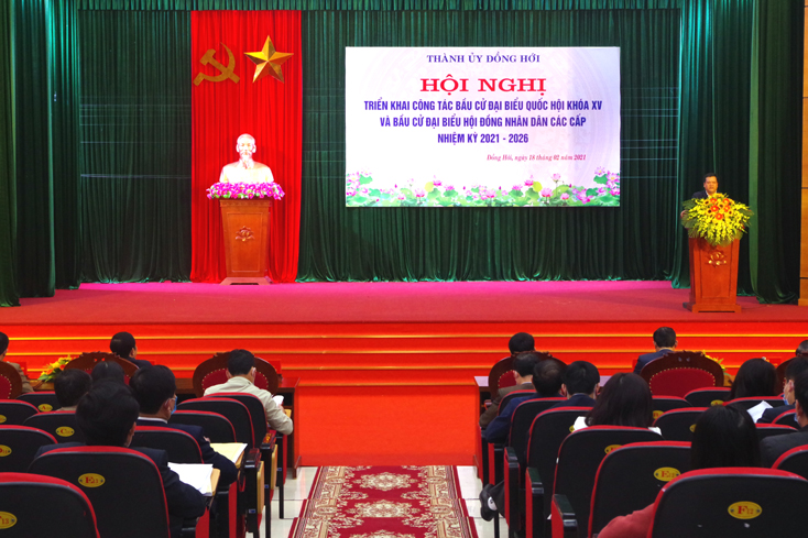 Thành ủy Đồng Hới: Triển khai công tác bầu cử đại biểu Quốc hội khóa XV và đại biểu HĐND các cấp nhiệm kỳ 2021-2026