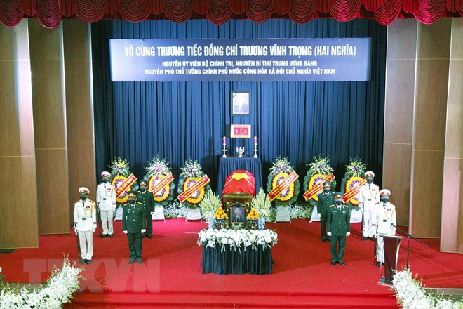 Cử hành trọng thể Lễ truy điệu, an táng nguyên PTT Trương Vĩnh Trọng