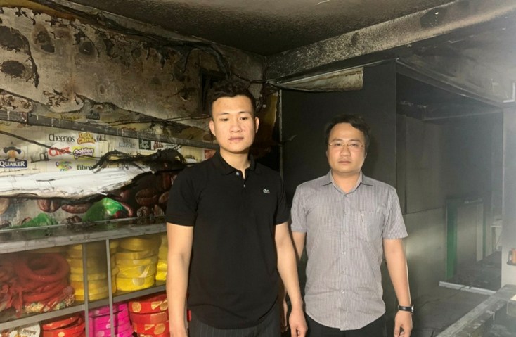 Dũng cảm cứu người trong đám cháy