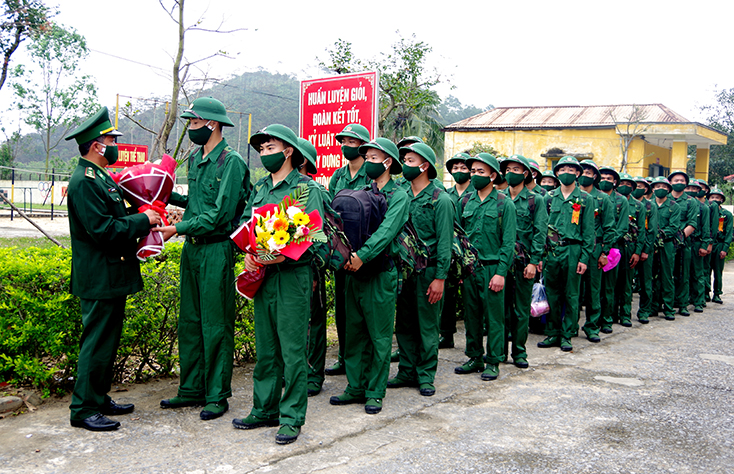 Bộ Chỉ huy BĐBP tỉnh tiếp nhận thanh niên nhập ngũ năm 2021