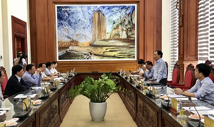 Đoàn công tác Ủy ban Kiểm tra Trung ương làm việc với Thường trực Tỉnh ủy