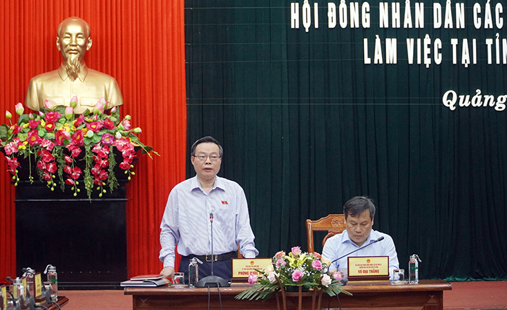 Đoàn giám sát, kiểm tra của Ủy ban Thường vụ Quốc hội làm việc với tỉnh Quảng Bình