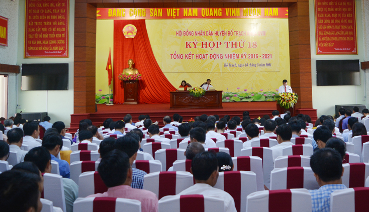 Bố Trạch: Tổng kết nhiệm kỳ 2016-2021 HĐND huyện khóa XVIII