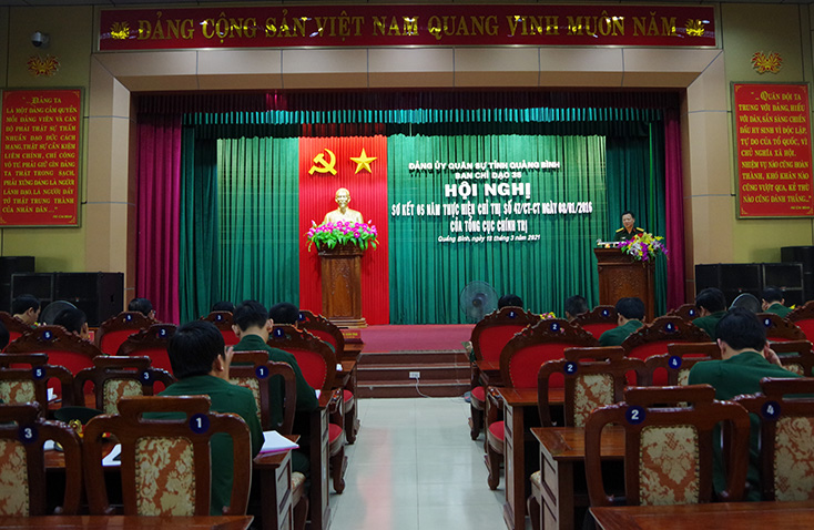 Đảng ủy Quân sự tỉnh Quảng Bình: Sơ kết 5 năm thực hiện Chỉ thị 47 của Tổng cục Chính trị