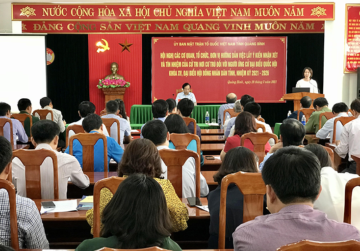 Hướng dẫn lấy ý kiến nhận xét và tín nhiệm của cử tri nơi cư trú đối với người ứng cử đại biểu Quốc hội và đại biểu HĐND tỉnh