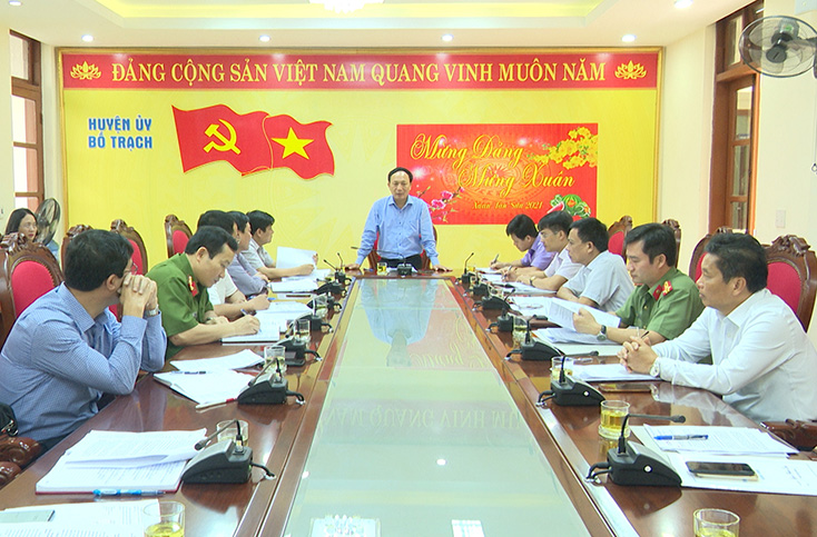 Đồng chí Phó Bí thư Thường trực Tỉnh ủy làm việc với huyện Bố Trạch