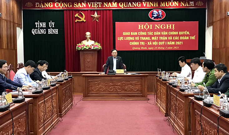 Giao ban công tác dân vận chính quyền, lực lượng vũ trang, mặt trận, các đoàn thể chính trị-xã hội