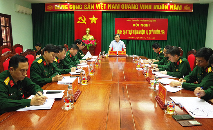 Chú trọng lãnh đạo nhiệm vụ quân sự, quốc phòng và công tác bầu cử đại biểu Quốc hội khóa XV