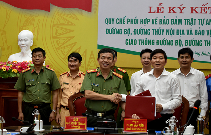 Công an tỉnh-Sở GTVT: Ký kết quy chế phối hợp trong lĩnh vực giao thông đường bộ và đường thủy nội địa