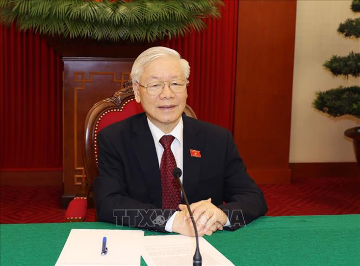 Tổng Bí thư Nguyễn Phú Trọng điện đàm với Tổng thống Liên bang Nga V. Putin