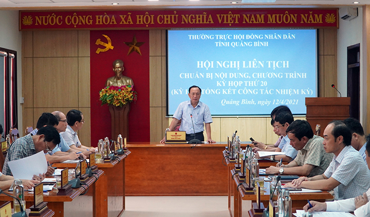 Hội nghị liên tịch chuẩn bị nội dung, chương trình kỳ họp thứ 20, HĐND tỉnh khóa XVII